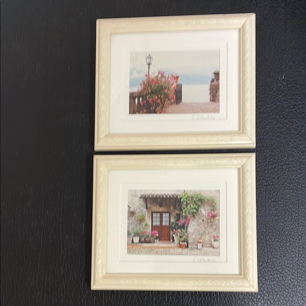 10 x 12 set of Framed Italian scenes Fine Photos- hand signed Paul Montecalvo